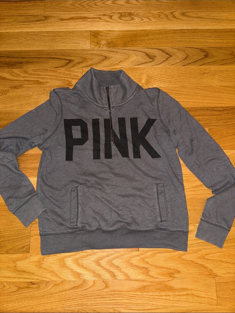 Pink by Victoria’s Secret 1/4 zip with kangaroo pocket size Medium